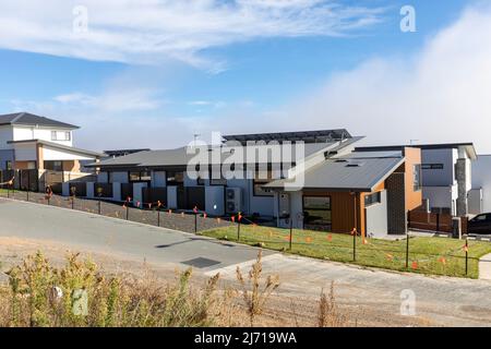 Nouvelles maisons construites dans la nouvelle banlieue de Canberra de Denman Prospect,Canberra,ACT,Australie Banque D'Images