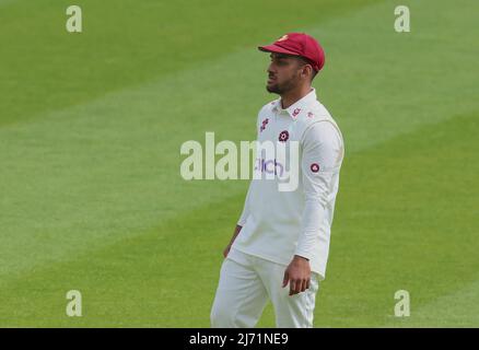 Londres, Royaume-Uni. 5 mai 2022, Saif Zaib, de Northamptonshire, comme Surrey, prend le Northamptonshire dans le championnat du comté de Kia Oval, le premier jour. David Rowe/Alay Live News. Banque D'Images