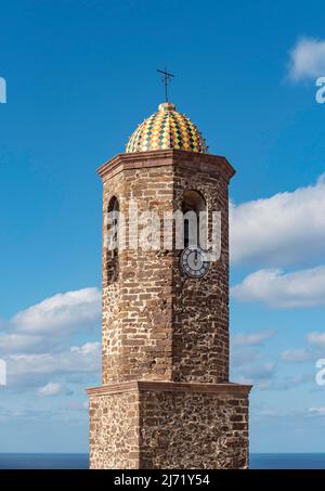 Clocher de la cathédrale de Castelsardo, Sardaigne, Italie Banque D'Images