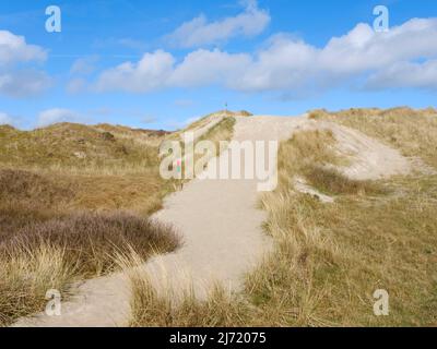 Uebergang zum Strand, Duene, Juist, Toewerland, Ostfriesische Insel, Ostfriesland, Nordsee, Niedersachsen, Allemagne Banque D'Images