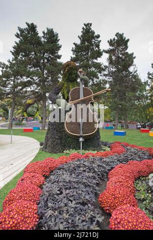 Pflanzenskulptur, parc Jacques-Cartier, Ottawa, Kanada Banque D'Images