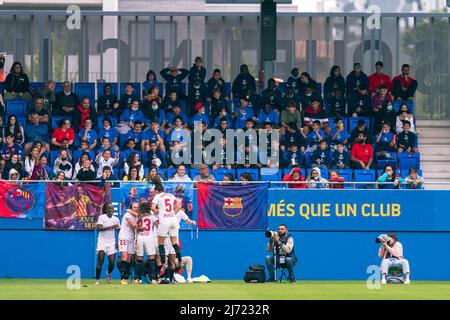 Sant Joan Despí, Espagne, 5, mai 2022. Ligue des femmes espagnoles: FC Barcelone / Sevilla FC. Crédit : Joan Gosa/Alay Live News Banque D'Images