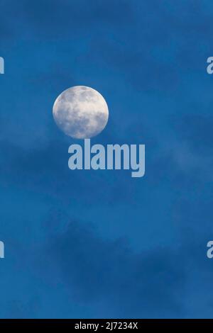 Vollmond und Wolken in der Abenddaemmerung, Suisse Banque D'Images