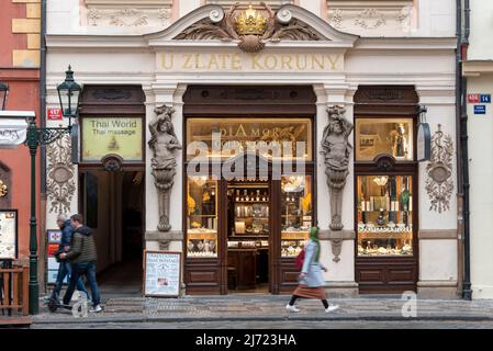 Schmuckgeschaeft, Altstadt, Prag, Tschechien Banque D'Images