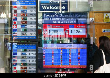 Londres, Royaume-Uni - 02 février 2019 : succursale de Thomas Exchange Global dans l'une de leurs succursales. Il est l'un des principaux opérateurs de changement de devise avec Banque D'Images