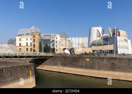 Musée du chocolat sur les rives du Rhin à Cologne Banque D'Images