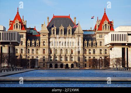 Le Capitole de l'État de New York à Albany Banque D'Images