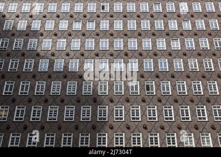 La cour intérieure Sprinkenhof dans la ville portuaire de Hambourg Banque D'Images