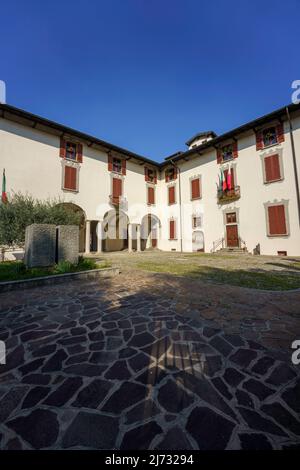 Extérieur de la maison historique Appiani à Trezzo sul Adda, dans la province de Milan, Lombardie, Italie Banque D'Images