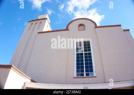 Le Sanctuaire de notre Dame de Guadalupe dans le district de Guadalupe de Santa Fe, Nouveau-Mexique. Banque D'Images