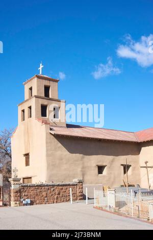 Le Sanctuaire de notre Dame de Guadalupe dans le district de Guadalupe de Santa Fe, Nouveau-Mexique. Banque D'Images