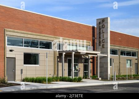 Ellensburg, WA, États-Unis - 04 mai 2022 ; poste de police d'Ellensburg dans la ville du comté de Kittitas Banque D'Images