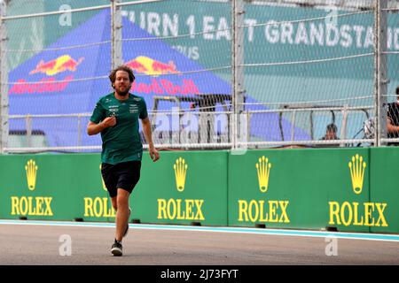 Miami, Floride, États-Unis. 05/5/2022, Sebastian Vettel (GER) Aston Martin F1 Team. Grand Prix de Miami, jeudi 5th mai 2022. Miami International Autodrome, Miami, Floride, États-Unis. Banque D'Images