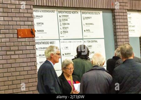 Brentwood Essex 6th mai 2022 Brentwood borough council nombre d'élections locales au Brentwood Centre, Brentwood Essex crédit Ian DavidsonAlamy Live News Banque D'Images