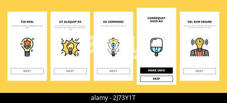Ampoule électrique énergie accessoire icônes d'intégration définir Vector Illustration de Vecteur