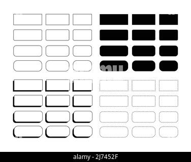 forme rectangulaire avec arrière-plan d'angle arrondi. Illustration de Vecteur