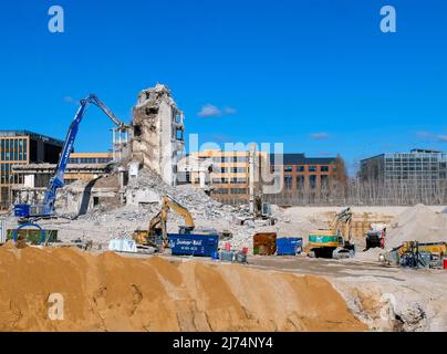 Démontage du bâtiment Euler-Hermes à Bahrenfeld, Allemagne, Hambourg-Ottensen Banque D'Images