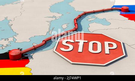 Arrêt du Nord Stream 2 Banque D'Images