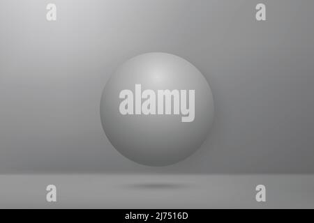 3d sphère réaliste sur fond blanc. Maquette de présentation de produit Illustration de Vecteur