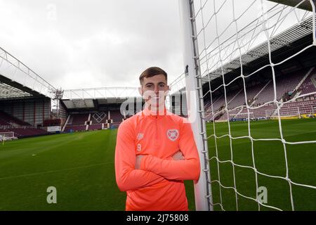 Tynecastle Park Edinburgh.Scotland Royaume-Uni .6th mai 22. Ben Woodburn, attaquant de Hearts, Conférence de presse pour Cinch Premiership Match v Celtic Banque D'Images