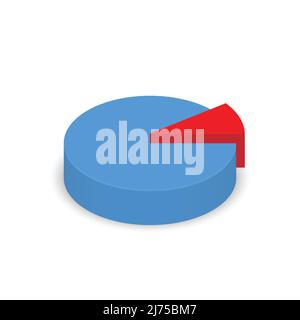 infographie de 3d % de cercle. Diagramme circulaire vectoriel sur fond blanc Illustration de Vecteur
