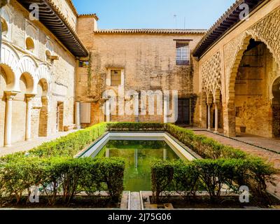 Patio del Yeso à Palacio del Yeso - Real Alcazar - Séville, Espagne Banque D'Images