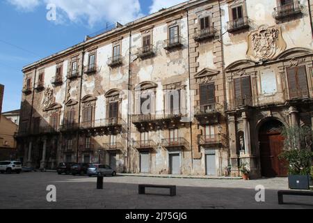 baroque (?) palais (alliata di villafranca) à palerme en sicile (italie) Banque D'Images