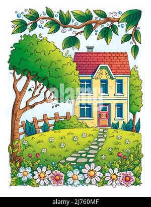 Illustration d'une maison Banque D'Images