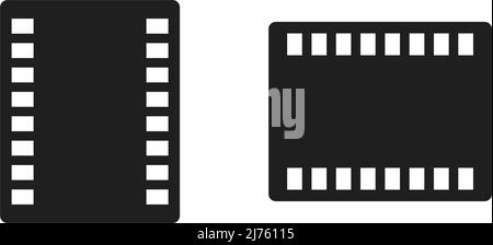 Ensemble d'icônes de film. Enregistrement de films et de vidéos. Vecteur modifiable. Illustration de Vecteur