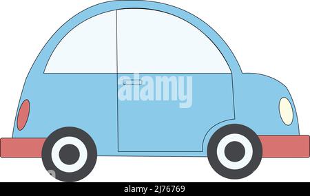 Jouet voiture de dessin pour 2D animation. Illustration du vecteur de dessin animé pour l'animation 2D. Jouet voiture de dessin pour le transport. Illustration de Vecteur