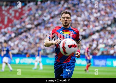 Deian Sorescu de Rakow en action pendant le match final de la coupe polonaise de Fortuna entre Lech Poznan et Rakow Czestochowa au stade national de PGE. Score final; Lech Poznan 1:3 Rakow Czestochowa. (Photo de Mikolaj Barbanell / SOPA Images / Sipa USA) Banque D'Images