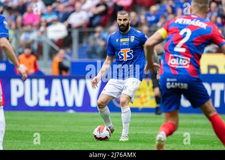 Mikael Ishak de Lech en action pendant le match final de la coupe polonaise Fortuna entre Lech Poznan et Rakow Czestochowa au stade national PGE. Score final; Lech Poznan 1:3 Rakow Czestochowa. (Photo de Mikolaj Barbanell / SOPA Images / Sipa USA) Banque D'Images