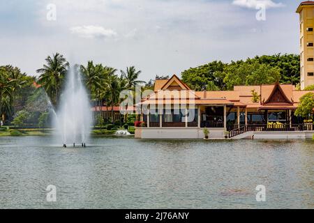 Restaurant, complexe hôtelier Dusit Thani, Hua Hin, province de Prachuap Khiri Khan, Thaïlande, Golfe de Thaïlande, Asie Banque D'Images
