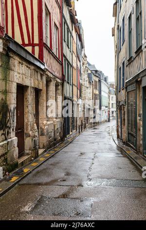 Rue à Rouen, France Banque D'Images