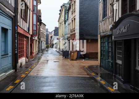 Rue à Rouen, France Banque D'Images