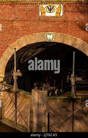 Détail d'un silice de tamisage à Greetsiel, Frise orientale Banque D'Images