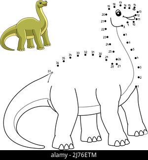 Brontosaurus Dinosaur isolé Illustration de Vecteur