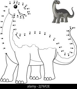 Jobaria Dinosaur coloriage page isolée Illustration de Vecteur