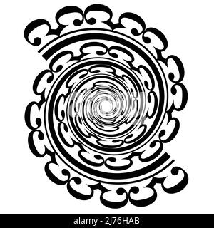 Arrière-plan de cercle en spirale floral abstrait Illustration de Vecteur