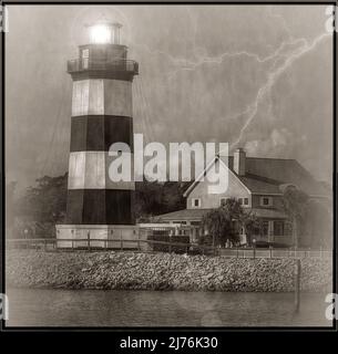 Lightkeepers Village dans la tempête à Mrytle Beach Marina, NC Banque D'Images