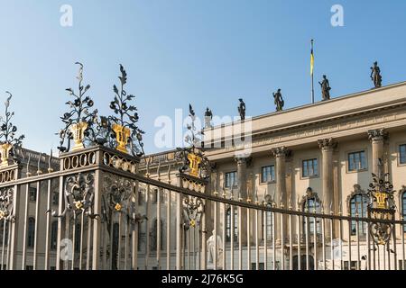 Berlin, Mitte, Université Humboldt, bâtiment principal, Unter den Linden Banque D'Images