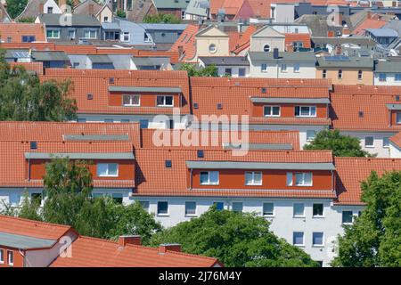 Bâtiments résidentiels modernes, Rostock, Mecklembourg-Poméranie occidentale, Allemagne, Europe Banque D'Images