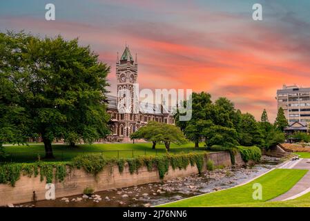 Bâtiment principal de l'Université d'Otago à Dunedin, île du Sud de la Nouvelle-Zélande Banque D'Images