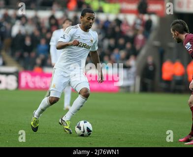 02 Mars 2013 - Soccer - Barclays Premiership football - Swansea City vs. Newcastle United - Luke Moore de Swansea City - photo: Paul Roberts / Pathos. Banque D'Images