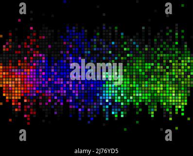 Résumé Multicoled Pixel Technology Disco Background Illustration de Vecteur