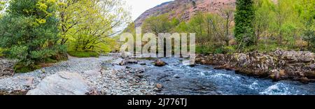 Magnifique col Aberglaslyn, le long du sentier Snowdonia Slate, n° Beddgelert, Gwynedd, pays de Galles du Nord Banque D'Images