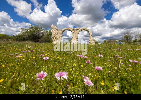 Les arches de Burnum, les ruines des arches romaines de Burnum, Croatie Banque D'Images