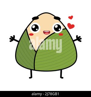 Festival traditionnel chinois Dragon Boat Festival Dragon Zongzi illustration dessinée à la main Illustration de Vecteur