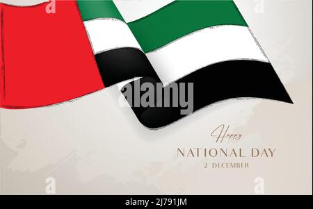 Journée nationale des Émirats arabes Unis Illustration de Vecteur