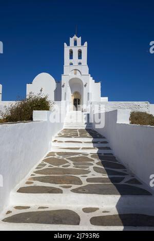 Monastère de Chrisopigi à Sifnos, Cyclades, Grèce Banque D'Images